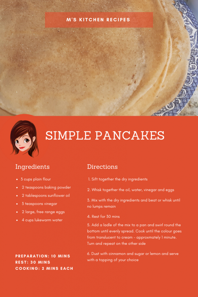 recipe - simple pancakes