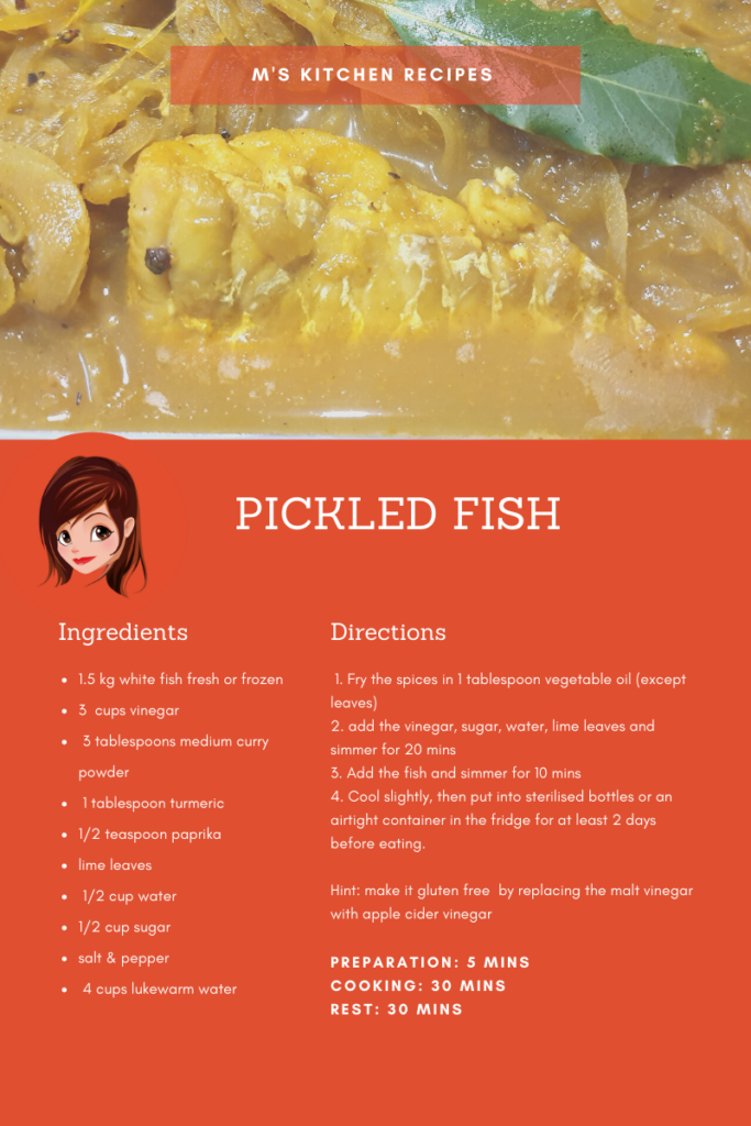 recipe card - pickled fish