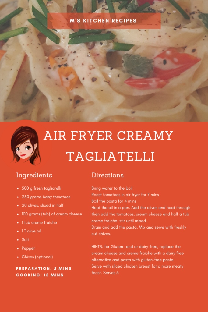 recipe - creamy tagliatelli